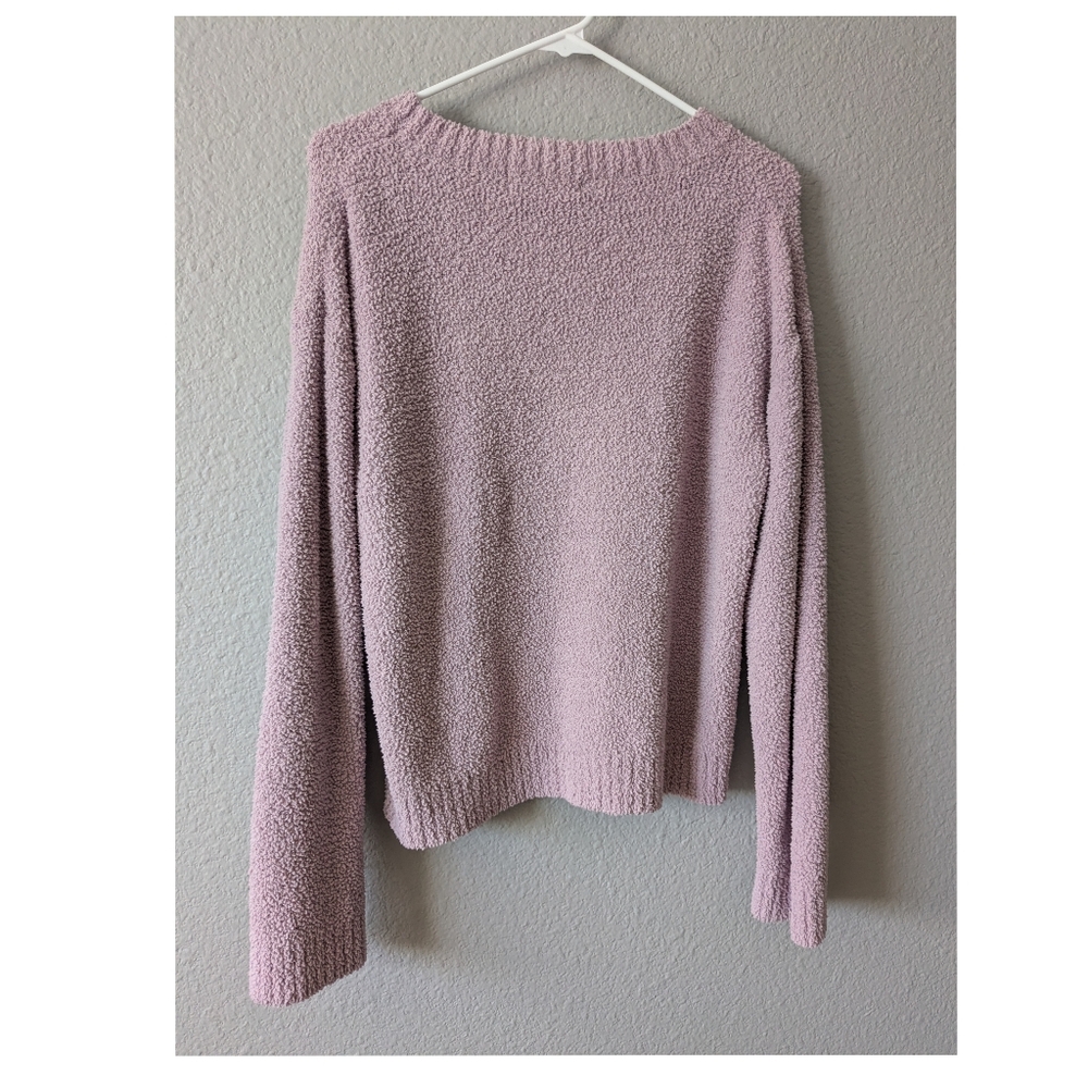 😎SALE😎 Mauve Crew Neck Boucle Textured Sweater Long Sleeves Sz. M - Picture 3 of 7
